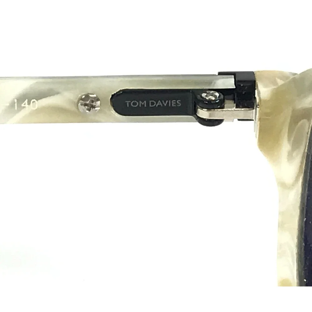 Tom Davies Eyeglasses Frames TD749 Col. 1623 Black Ivory Marble 51-18-140
